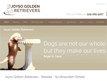 Tablet Screenshot of joysogoldens.com